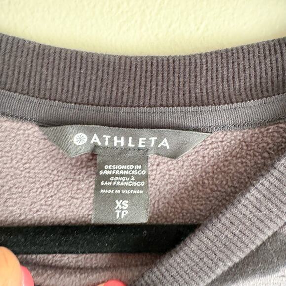 Athleta Black + Grey Camo Print Triumph Crewneck Sweatshirt - XS - Picture 3 of 6